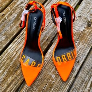 COPY - Neon orange Cape Robbin heels 4 inches